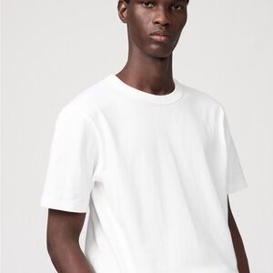 Uniqlo White Short Sleeve Tee Minimalist Design